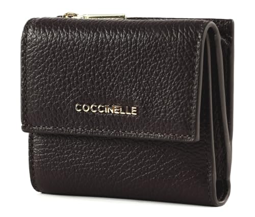 Coccinelle Metallic Soft Wallet Grained Leather Prune von Coccinelle