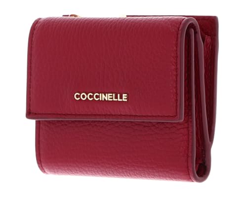 Coccinelle Metallic Soft Wallet Grained Leather Sangria von Coccinelle
