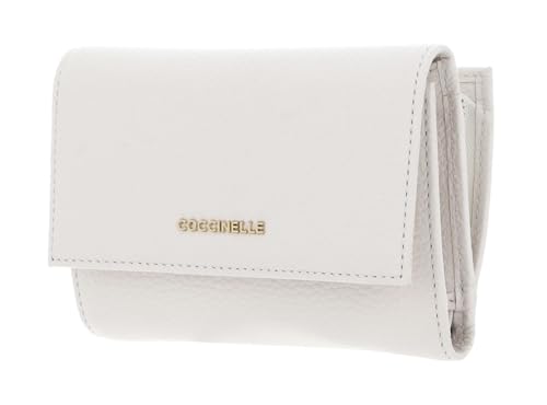 Coccinelle Metallic Soft Wallet Grainy Leather Blanco von Coccinelle