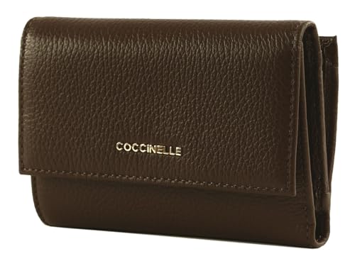 Coccinelle Metallic Soft Wallet Grainy Leather Brunette von Coccinelle