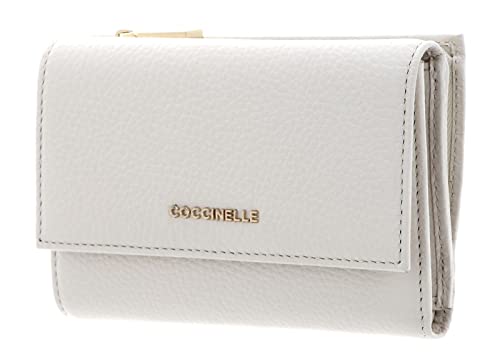 Coccinelle Metallic Soft Wallet Grainy Leather Coconut Milk von Coccinelle