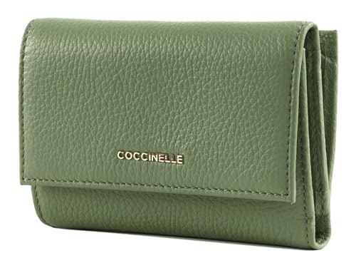 Coccinelle Metallic Soft Wallet Grainy Leather Greenery von Coccinelle