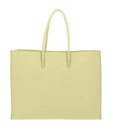 Coccinelle Myrtha Maxi Log Handbag Grained Leather Lime Wash von Coccinelle