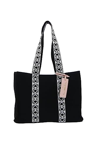 Coccinelle Never Without Bag Ribbon Handbag Canvas Fabric Noir von Coccinelle