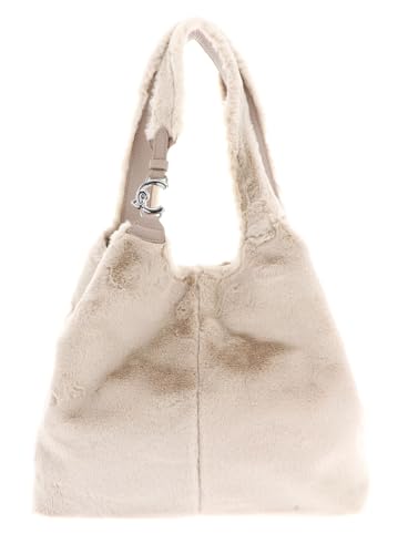 Coccinelle Schultertasche C-Easy Synthetic Fur Shopper Natural/Rosette beige von Coccinelle