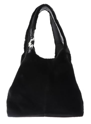 Coccinelle Schultertasche C-Easy Synthetic Fur Shopper Noir/Noir schwarz von Coccinelle