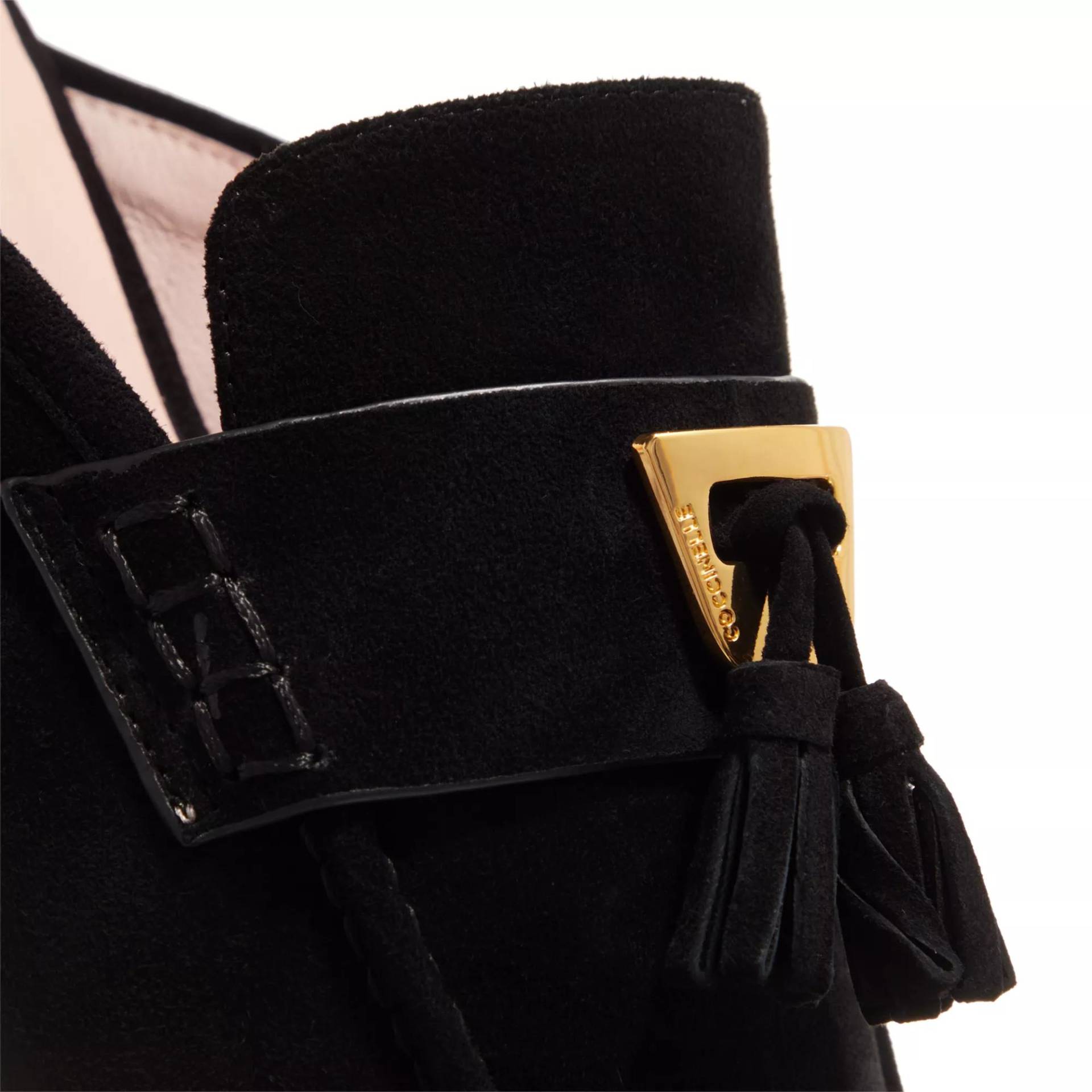 Coccinelle Slipper & Pantoletten - Loafer Open Back Suede Leather - Gr. 38 (EU) - in Schwarz - für Damen von Coccinelle
