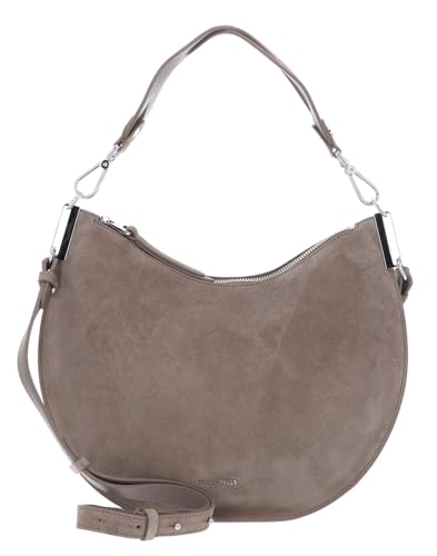 Coccinelle Sunup Handbag Suede Leather Warm Taupe von Coccinelle