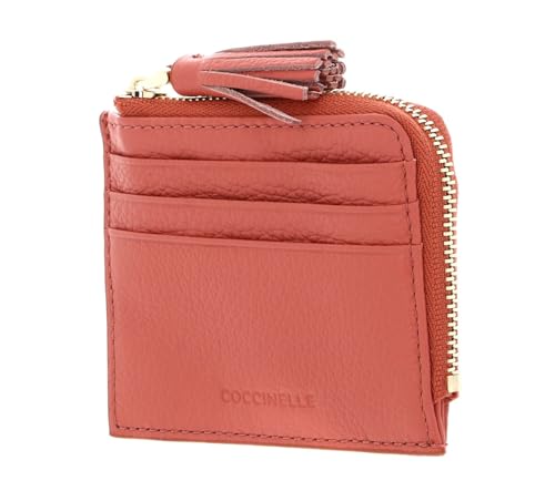 Coccinelle Tassel Credit Card Holder Pink Clay von Coccinelle