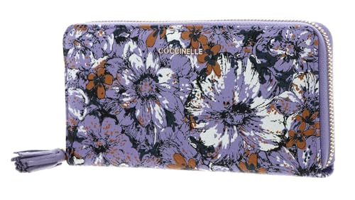 Coccinelle Tassel Flower Print Zip Around Wallet MUL. Lavend/Lave von COCCINELLE