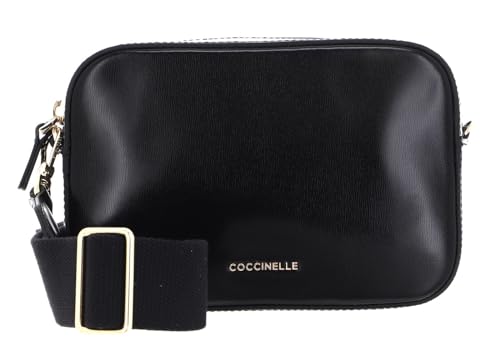 Coccinelle Tebe Shiny Calf Mini Crossover Bag Noir von Coccinelle