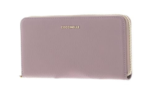 COCCINELLE Metallic Soft Zip Around Wallet Anemone von Coccinelle