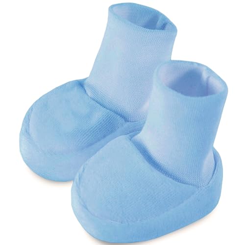 Coccoliamo - Babyschuhe, Blau – Schuhe für EIN Neugeborenes, Kleine Kinder Schuhe, Gestrickte Babyschuhe, Unisex, Mädchen, Junge, 0-6 Monate von Coccoliamo