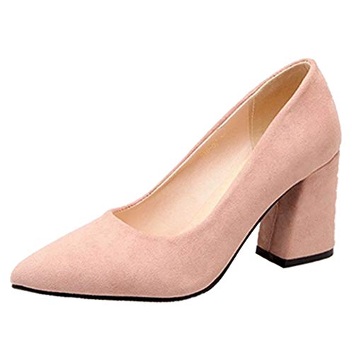 Cocey Damen Elegant Blockabsatz Pumps Ohne Verschluss (Rosa, 40 EU) von Cocey