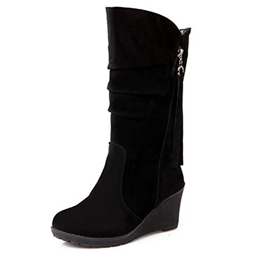 Cocey Damen Keilabsatz Langschaft Stiefel (Schwarz, 38 EU) von Cocey