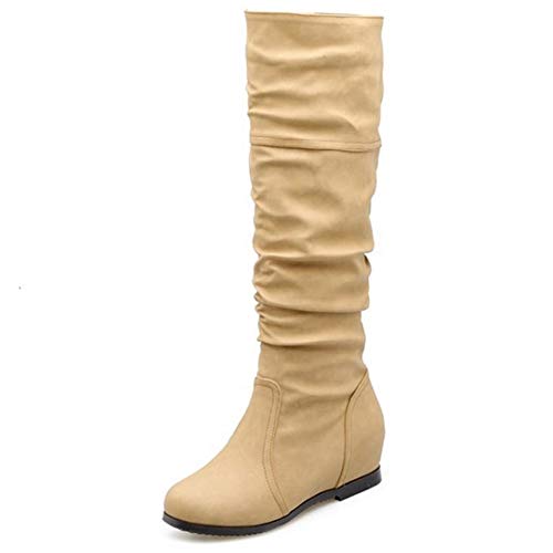 Cocey Damen Keilabsatz Modisch Langschaft Stiefel (Aprikose, 38 EU) von Cocey