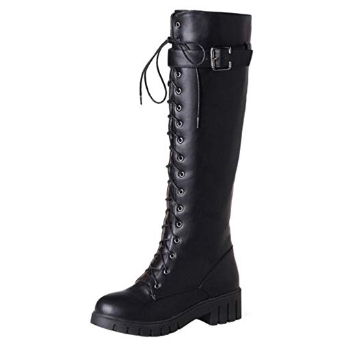 Cocey Damen Modisch Flach Langschaft Stiefel (Schwarz, 43 EU) von Cocey