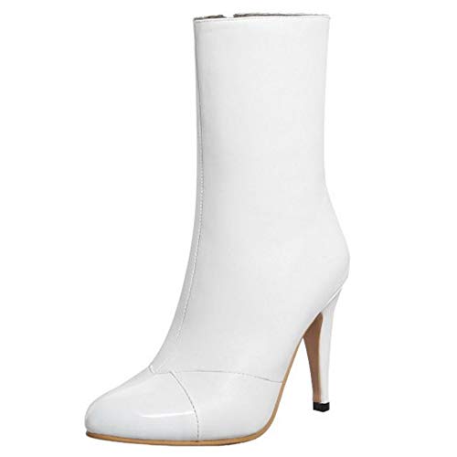 Cocey Damen Stiefeletten mit Hohem Absatz und Spitzer Spitze (Weiß, 47 EU) von Cocey