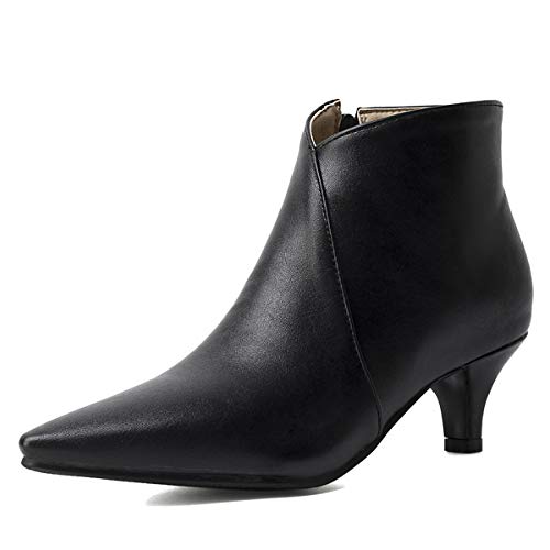 Cocey Damen Stiefeletten mit Kegelabsatz und Spitzem Zeh (Schwarz, 38EU) von Cocey