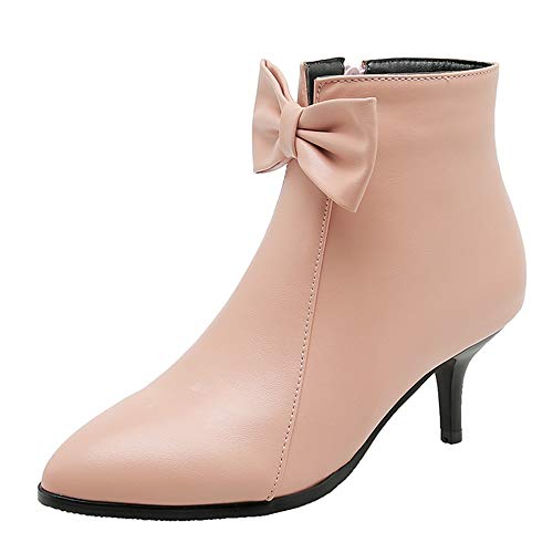 Cocey Damen Süß Bogen Stiefeletten mit Absatz (Rosa, 37 EU) von Cocey