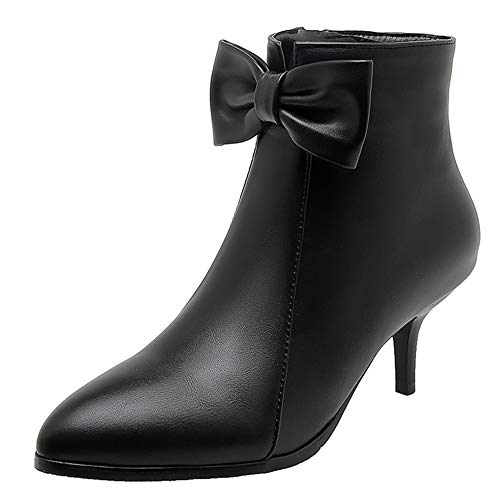 Cocey Damen Süß Bogen Stiefeletten mit Absatz (Schwarz, 39 EU) von Cocey