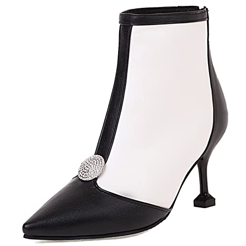 Cocey Damenmode Spitzschuh Stiefeletten mit Strass(Weiß, 40) von Cocey