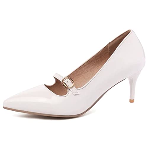 Cocey Dress Pumps mit Stiletto Absatz Hochzeit Schuhe Damen (Weiß, 42 EU) von Cocey