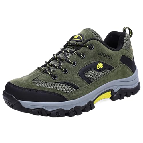 Cocey Herren Wanderstiefel Leichtgewicht mit Knöchelschutz - Atmungsaktive Trekkingschuhe für Berge & Alltag(Olivgrün ，44EU) von Cocey