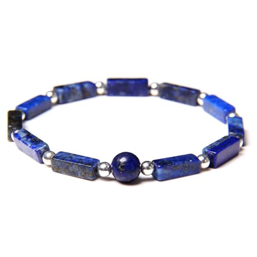 Cocey Naturstein Armband: Geometrisches Design für Stadtspaziergänge & Kulturfesttage (Blau) von Cocey