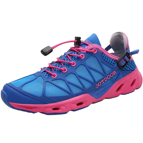 Cocey Paar-Set Outdoor Wasserschuhe - Drain Mesh Schuhe (Fuchsia, 36 EU) von Cocey