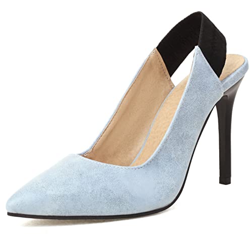 Cocey Sexy Damen-Pumps mit Stiletto und Spitzer Zehenpartie und Slingback (Hellblau,40) von Cocey