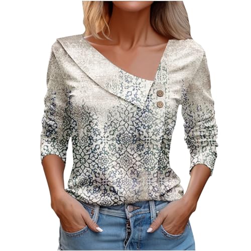 Cocila Damen Bluse Leinen T-Shirt mit Gummizug - Verspielte Oberteile - Ausgefallene T-Shirts - Strandtop - Sommer Bluse - Hemd - Baumwolle Damen - Danenkleidung Sale von Cocila