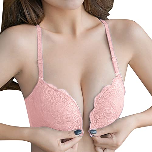 Angebote des Tages Heute Push Up BH Extrem 95D Bralette Große Brüste Unterhemd BH Mit Transparenten Trägern Und Rücken BH Wattiert Ohne Bügel Meine Bestellungen von Cocila