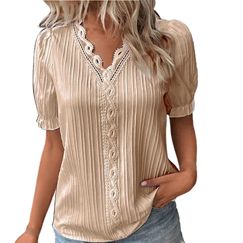 Cocila Angebot des Tages Sale Tshirt Damen Rundhals Langarm Oversize Tunika Damen Grosse Groessen Kurzarmshirt Xs Damen Weite Bluse Damen Sommer Lässiger Langarm Pullover Damenblusen Sommer Sale von Cocila