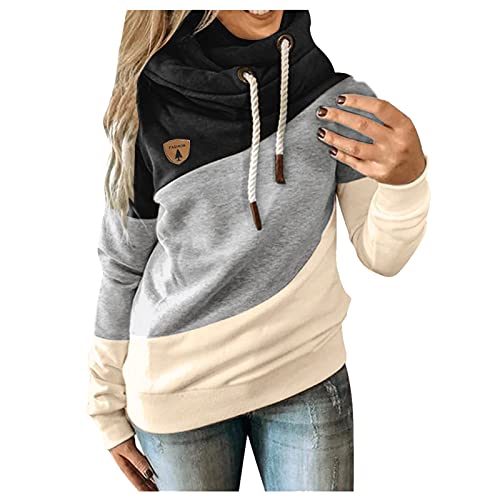 Cocila Angebote des Tages Heute Damen Hoodie Ohne Kapuze Damen Strickpullover Mit Kapuze Damen Damen Long Sweatshirt Damen Lange Pullover Strickpullover Damen Oversize Meine Bestellung Sale Angebote von Cocila