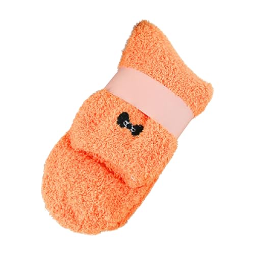 Cocila Arbeitssocken Herren Damen Colorful Women Soft Bed Socks Winter Warm Slipper Fleece Sock Biergeschenke Für Männer Socken Schwarze Tennissocken 39-42 Lang Lange Weiße Orange Einheitsgröße von Cocila