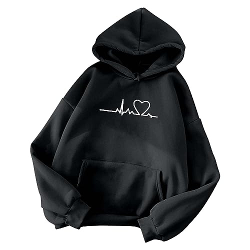 Cocila Black of Friday Angebote 2024 Damenmode Hoodie Maedchen 164 Teenager Oversize Pullover Damen Mit Kapuze Sweatshirt Mit Katzenmotiv Damen Grüner Damenpullover Meine Bestellungen von Cocila