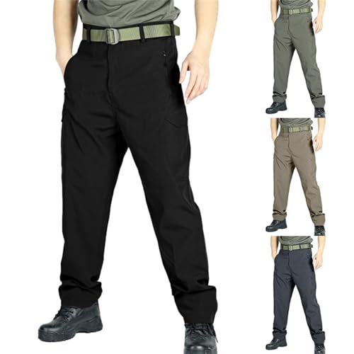 Cocila Cargohose Herren Chino Hose Casual Chinohose Baumwolle Freizeithose Männer Business Freizeit Hosen Arbeitshose Elastische Taille mit Taschen Outdoorhose Pants Trousers von Cocila