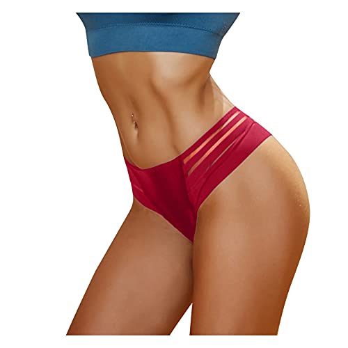 Cocila Damen Sexy Tanga Höhe Taille Erotisch Unterhose Flirty Transparente Streifen G-String Unterwäsche Frauen Bikini Slips High Waist Panties Hipster Dessous Unterkleidung von Cocila