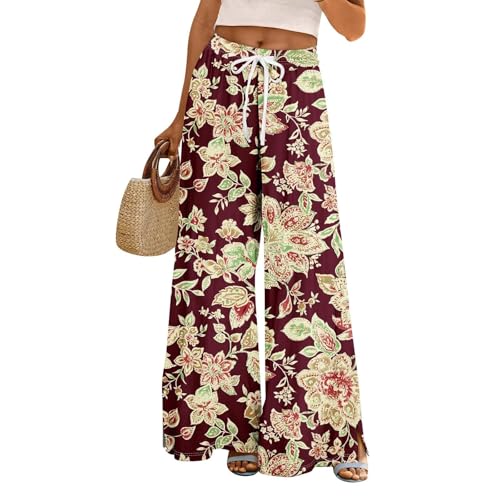 Cocila Pantalon Fluide Femme Été Décontracté de Imprimé Floral Avec Poches Boheme Pantalon Elastique Femme Large Confort Ample Pants Strandhose Leichte und Luftige High Waist Freizeithose Cocila Pantalon Fluide Femme Été Décontracté de Imprimé Floral Avec Poches Boheme Pantalon Elastique Femme Large Confort Ample Pants Strandhose Leichte und Luftige High Waist Freizeithose von Cocila