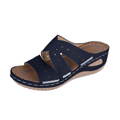 Cocila Prime Deal Days 2025 Women'S Fisherman Sandals Damen Flip Flop Mit Fußbett Sandalen Wechselfussbett Pantoffeln Kinder Junge Barfußsandale Sommer Leder Pantoletten Hausschuhe 36 Pantolette von Cocila