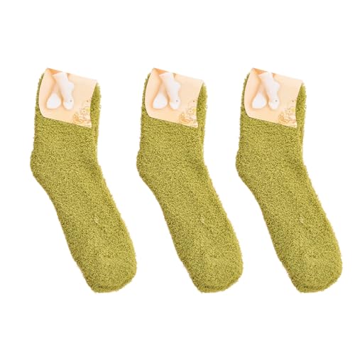Cocila Socken Herren Damen Flauschige Gemütliche Slipper-Socken Für Warme Weiche Winter-Plüsch-Schlafsocken Yoga 35-38 Weiß Weiße Frauen 39-42 Tennissocken Schwarz 42-44 Ag Einheitsgröße Lang von Cocila