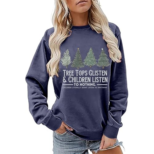 Cocila Sweatshirt Damen Herbst Winter Pullover mit Huhn Aufdruck Modisches Langarmshirt Rundhalsausschnitt Pullover Retro Longshirt von Cocila