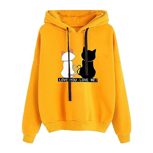 Cocila Damen Hoodie Ohne Kapuze Mit Schmetterling - Braun Sweatshirt, Stitch Pullover, Oversized Schwarz von Cocila