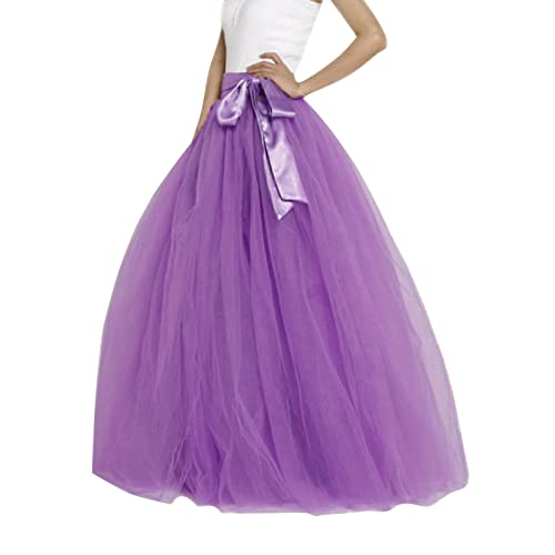 Cocila Tüllrock Damen Tutu Tüll Petticoat Unterrock Karneval Kostüm Erwachsene Ballett Ballkleid 50er Rockabilly Petticoat Ballettkleidung Abschlussball Party Unterrock Viktorianisches Kleid Tanzrock von Cocila