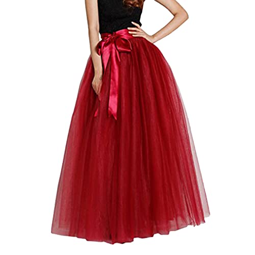 Cocila Tüllrock Damen Tutu Tüll Petticoat Unterrock Karneval Kostüm Erwachsene Ballett Ballkleid 50er Rockabilly Petticoat Ballettkleidung Abschlussball Party Unterrock Viktorianisches Kleid Tanzrock von Cocila