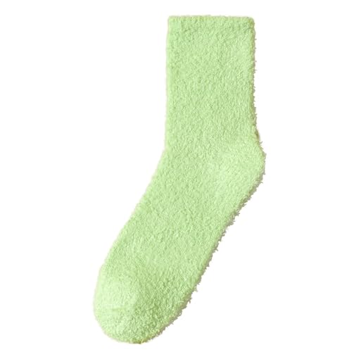 Cocila Wintersocken Herren Damen Fuzzy Cozy Slipper Socken Warme Weiche Winter Plüsch Hause Schlafsocken Lustige Tennissocken Weiß 39 43-46 Lang Lange Weiße Weisse 39-42 Hoch Grün Einheitsgröße von Cocila