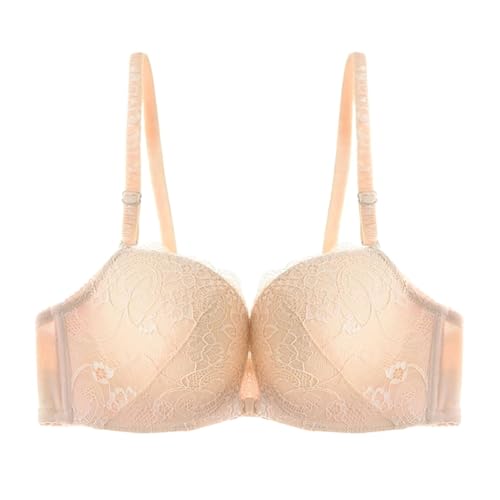 Tagesangebote Sale BH Mit Rücken Spitze Push Up BH Gepolstert BH Durchsichtige Traeger BH Damen Ohne Buegel Set BH Tiefer Ausschnitt 75F Meine Bestellungen von Cocila