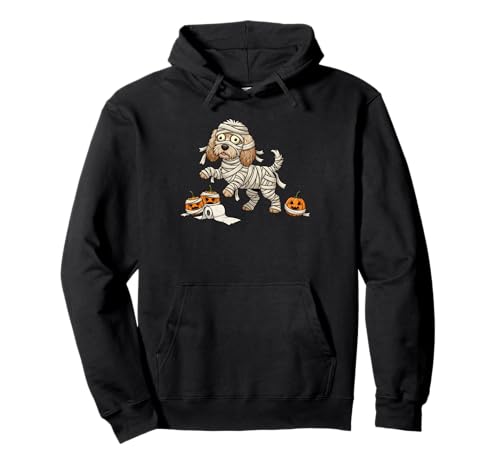 Lustiger Cockapoo Mummy Kürbis Halloween Kinder Herren Damen Pullover Hoodie von Cockapoo Lovers Cute Halloween Outfits Boy Girl