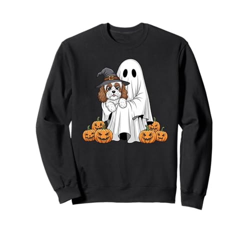 Lustiger Geist Cockapoo Kürbis Halloween Kinder Herren Damen Sweatshirt von Cockapoo Lovers Cute Halloween Outfits Boy Girl